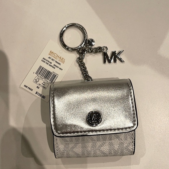 Michael Kors AirPods case white silver - Picture 2 of 6